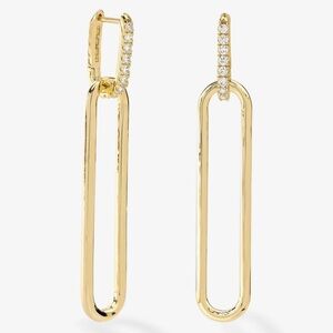 Melinda Maria Gold and Diamondette Drop Earrings